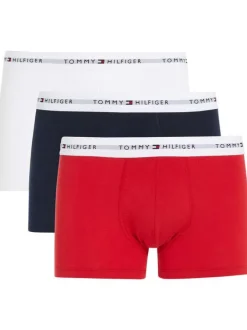 Lot de 3 Boxers en coton mélangé multicolore uni coupe fermée