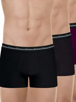Lot de 3 boxers en coton multicolores à motifs avec le nom de la marque