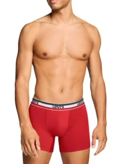 Lot de 2 boxers en coton multicolores pourvus de ceintures élastiquées