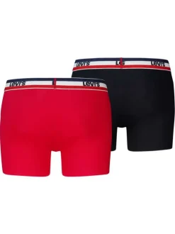Lot de 2 boxers en coton multicolores pourvus de ceintures élastiquées