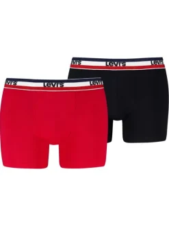 Lot de 2 boxers en coton multicolores pourvus de ceintures élastiquées