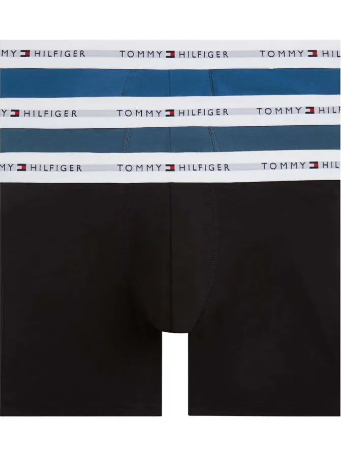 Lot de 3 boxers en coton multicolores pourvus d'une taille élastiquée
