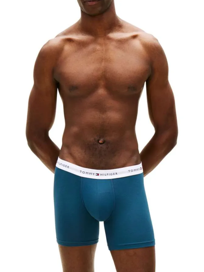 Lot de 3 boxers en coton multicolores pourvus d'une taille élastiquée