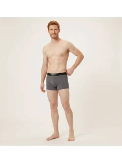 Lot de 3 boxers en coton multicolores pourvus d'une taille élastiquée