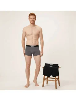 Lot de 3 boxers en coton multicolores pourvus d'une taille élastiquée