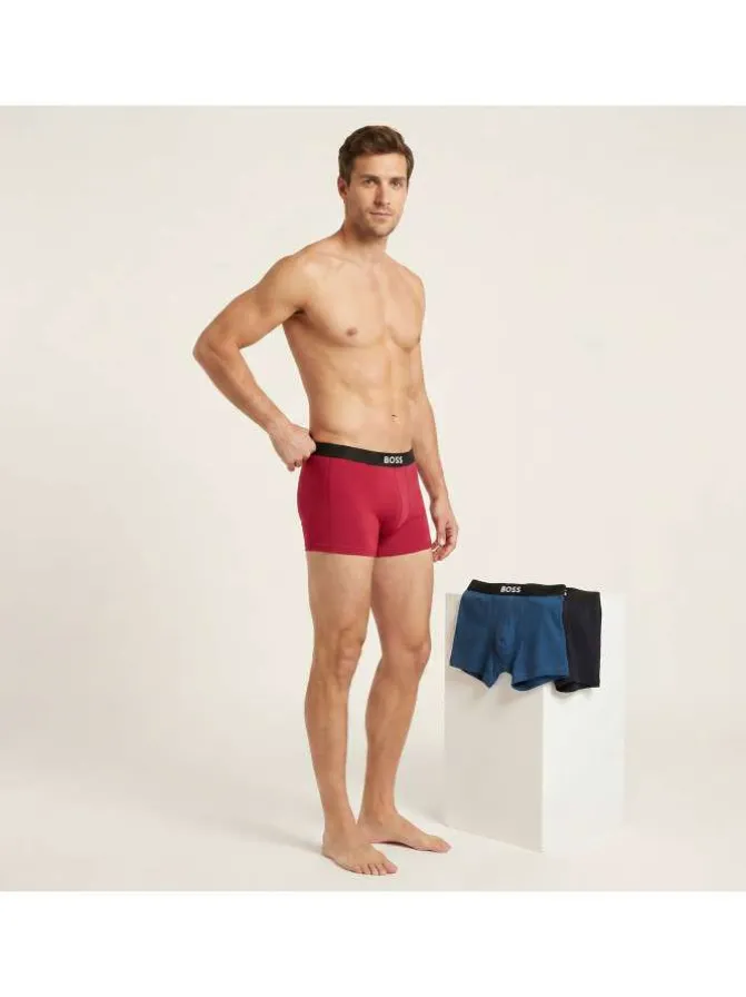 Lot de 3 boxers en coton multicolores pourvus d'une taille élastiquée