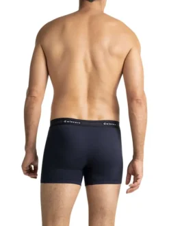 Lot de 3 boxers en coton multicolores unis avec le nom de la marque