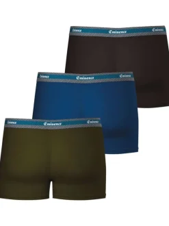 Lot de 3 Boxers en coton multicolores unis avec une coupe fermée