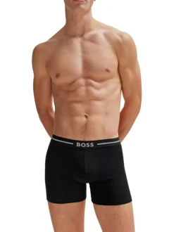 Lot de 3 Boxers en coton multicolores unis avec une coupe fermée