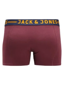 Lot de 3 Boxers en coton multicolores unis avec une coupe fermée