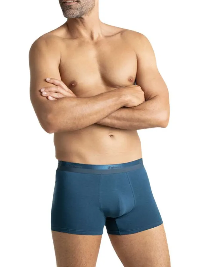 Lot de 3 boxers en coton multicolores unis avec une taille élastiquée