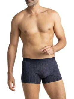 Lot de 3 boxers en coton multicolores unis pourvus du nom de la marque imprimé