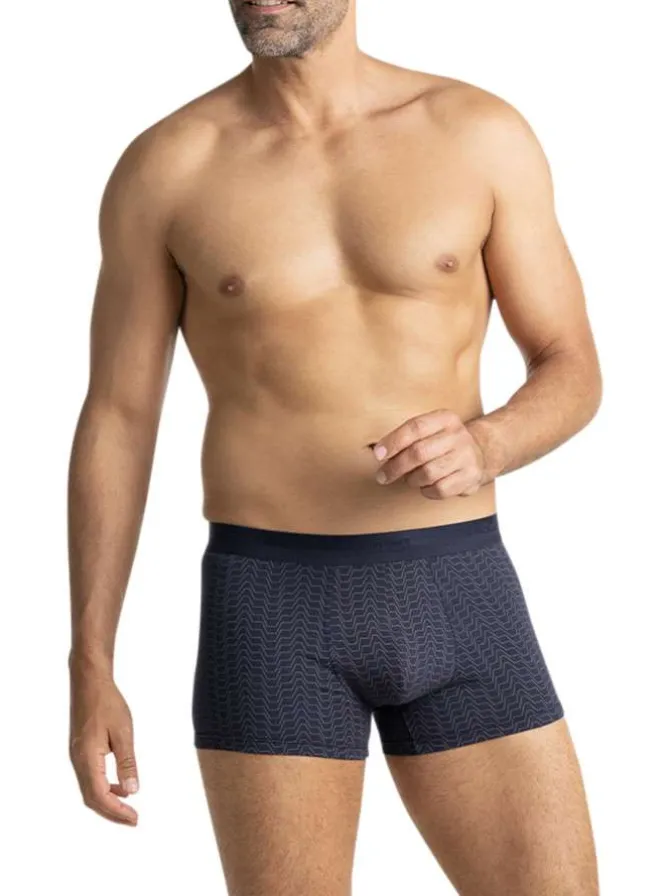 Lot de 3 boxers en coton multicolores unis pourvus du nom de la marque imprimé