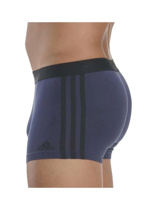 Lot de 3 Boxers en coton multicolore unis de couleur bleu et gris