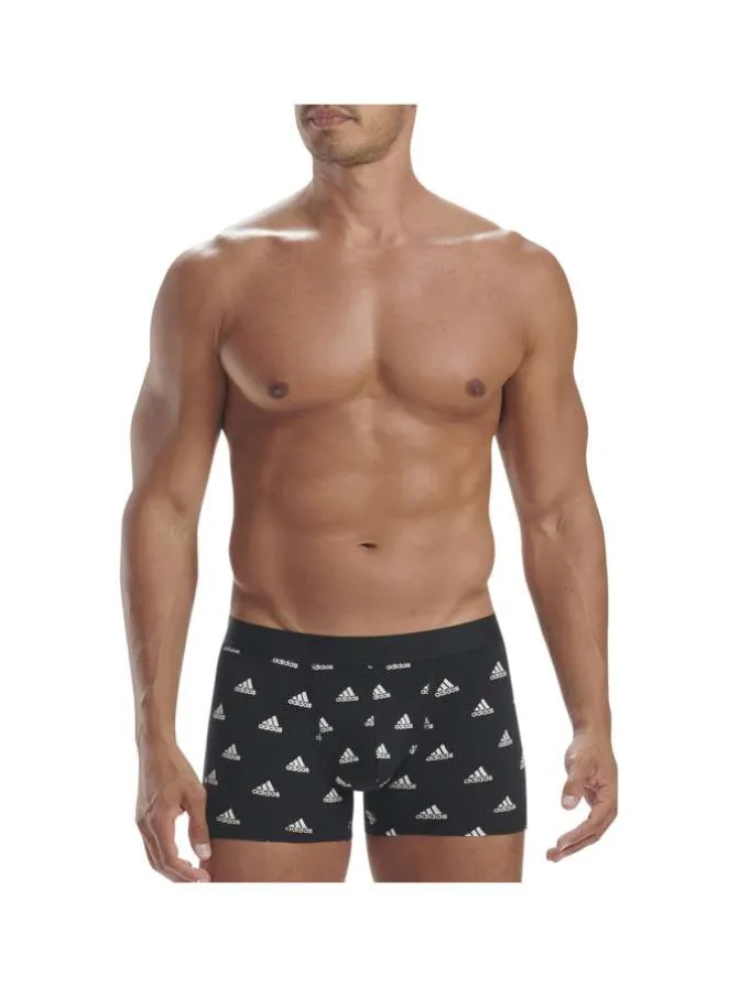 Lot de 3 Boxers en coton multicolore unis de couleur noir et rouge
