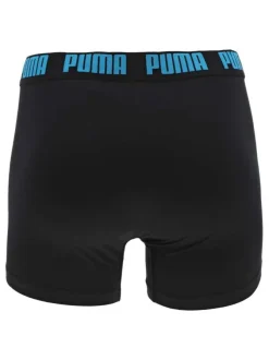 Lot de 2 Boxers en coton noir et gris uni avec une coupe fermée