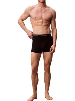 Lot de 5 boxers en coton noirs pourvus d'une ceinture élastiquée