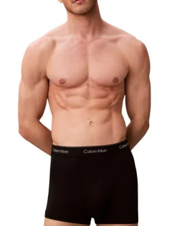 Lot de 5 boxers en coton noirs pourvus d'une ceinture élastiquée