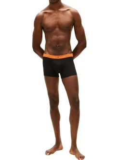 Lot de 3 boxers en coton noirs pourvus d'une taille élastiquée