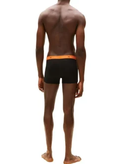 Lot de 3 boxers en coton noirs pourvus d'une taille élastiquée