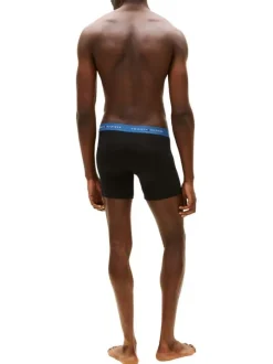 Lot de 3 boxers en coton noirs pourvus d'une taille élastiquée