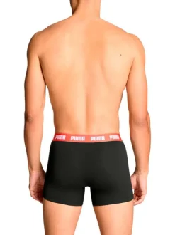 Lot de 3 boxers en coton noirs unis à ceintures de couleurs différentes