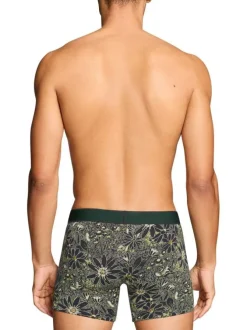 Lot de 2 boxers en coton verts pourvus de ceintures élastiquées