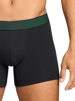 Lot de 2 boxers en coton verts pourvus de ceintures élastiquées