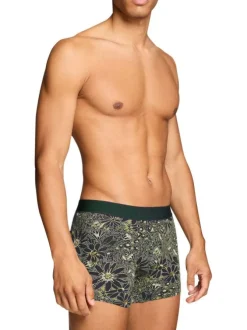 Lot de 2 boxers en coton verts pourvus de ceintures élastiquées
