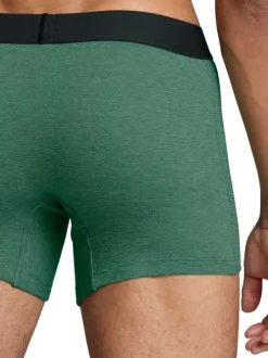 Lot de 2 boxers fermés classiques en coton stretch bleu marine et vert