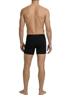 Lot de 3 boxers longs en coton noirs pourvus d'une ceinture élastiquée