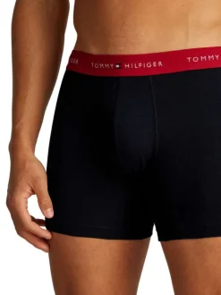 Lot de 3 Boxers longs en coton régénératif nuit unis à taille élastiquée
