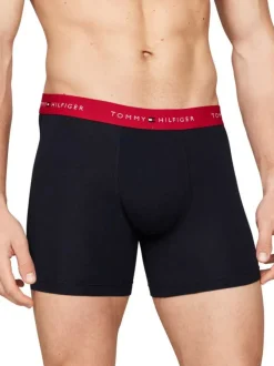Lot de 3 Boxers longs en coton régénératif nuit unis à taille élastiquée
