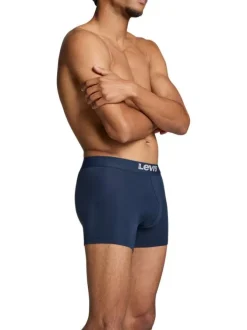 Lot de 2 Boxers marine en coton biologique et avec une ceinture élastiquée