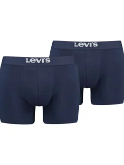 Lot de 2 Boxers marine en coton biologique et avec une ceinture élastiquée
