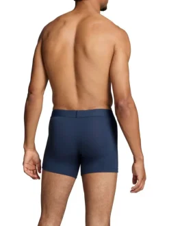 Lot de 2 Boxers marine en coton biologique et avec une ceinture élastiquée