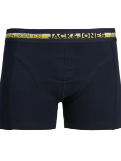 Lot de 3 boxers, marine et bleu ciel avec imprimés et marine uni