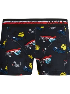 Lot de 3 boxers, marine et bleu ciel avec imprimés et marine uni