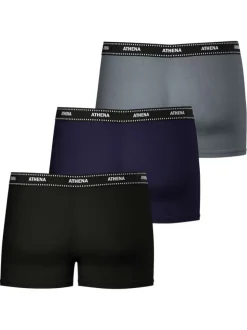Lot de 3 boxers multicolores en coton pourvus du logo de la marque