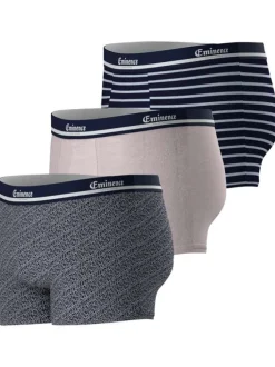Lot de 3 boxers multicolores imprimés avec une coupe fermée