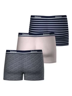 Lot de 3 boxers multicolores imprimés avec une coupe fermée