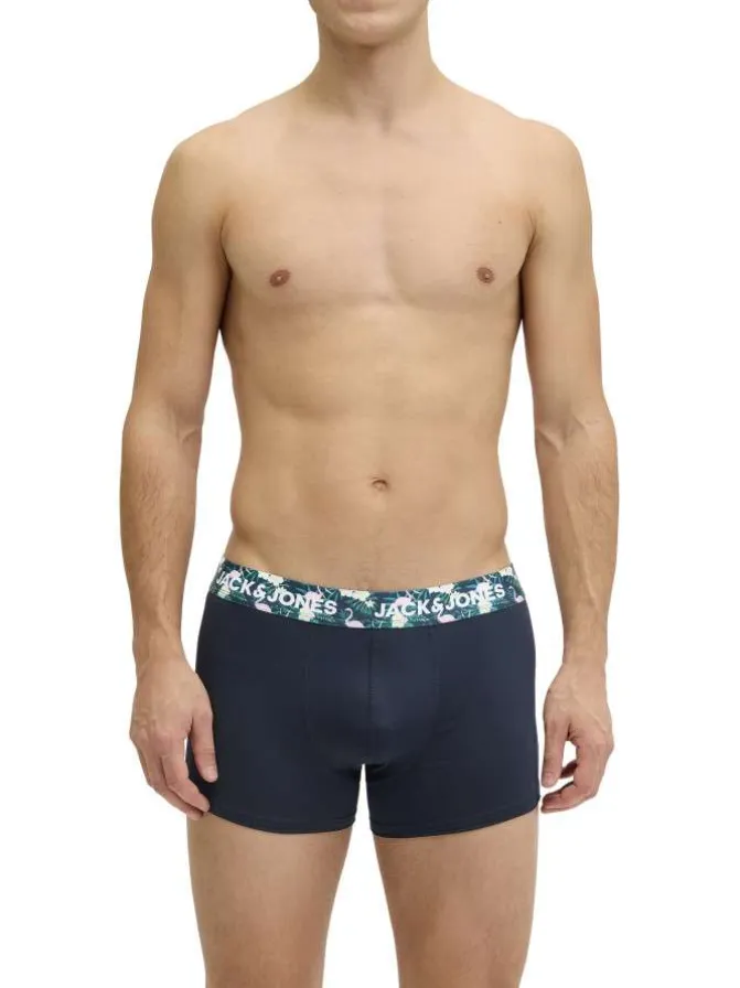 Lot de 3 boxers multicolores imprimés pourvus du nom de la marque