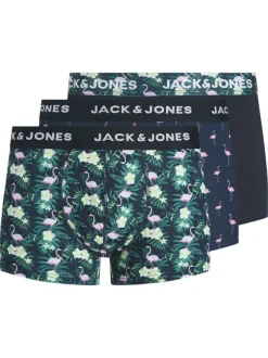 Lot de 3 boxers multicolores imprimés pourvus du nom de la marque