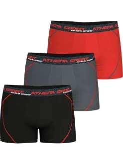 Lot de 3 boxers multicolores unis avec une taille élastiquée