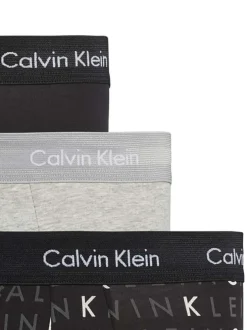 Lot de 3 Boxers noirs avec inscriptions Calvin Klein pour homme en coton