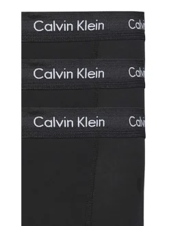 Lot de 3 boxers noirs en coton avec taille élastiquée noire