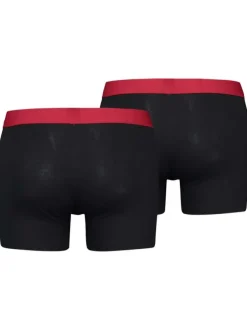 Lot de 2 Boxers noirs en coton biologique et avec une ceinture élastiquée