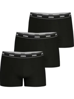 Lot de 3 boxers noirs en coton pourvus du logo de la marque