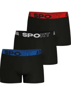 Lot de 3 boxers noirs en coton pourvus du logo de la marque