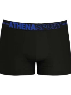 Lot de 3 boxers noirs unis à coupe fermée et taille élastiquée logotypée